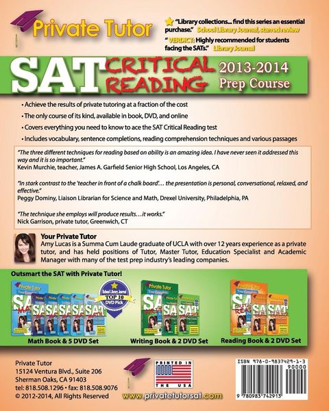 Produktbild: Private Tutor - Your Complete SAT Critical Reading Prep Course