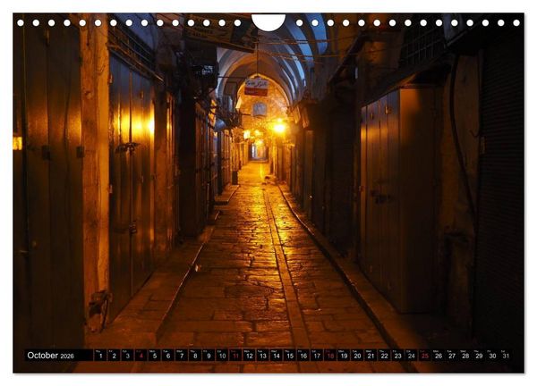 Produktbild: Jerusalem. The Holy City of three religions (Wall Calendar 2026 DIN A4 landscape), CALVENDO 12 Month Wall Calendar