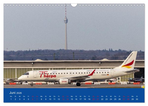 Produktbild: Besondere Flugzeuge am Flughafen Stuttgart (Wandkalender 2026 DIN A3 quer), CALVENDO Monatskalender