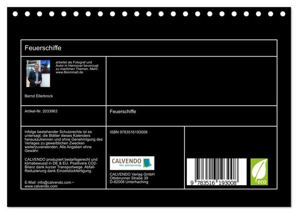 Produktbild: Feuerschiffe (Tischkalender 2026 DIN A5 quer), CALVENDO Monatskalender