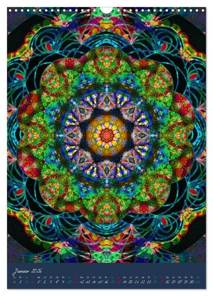Produktbild: BLUMEN MANDALAS (Wandkalender 2026 DIN A3 hoch), CALVENDO Monatskalender