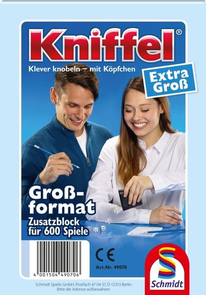 Produktbild: Schmidt Spiele - Kniffel - Großer Kniffelblock