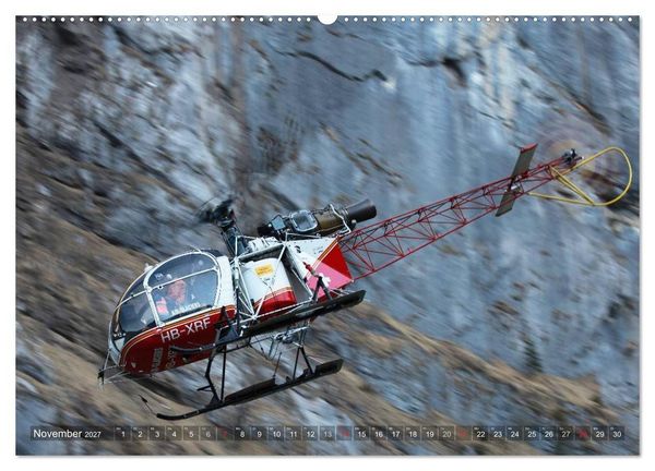 Produktbild: Helikopter in der Luft (hochwertiger Premium Wandkalender 2027 DIN A2 quer), Kunstdruck in Hochglanz