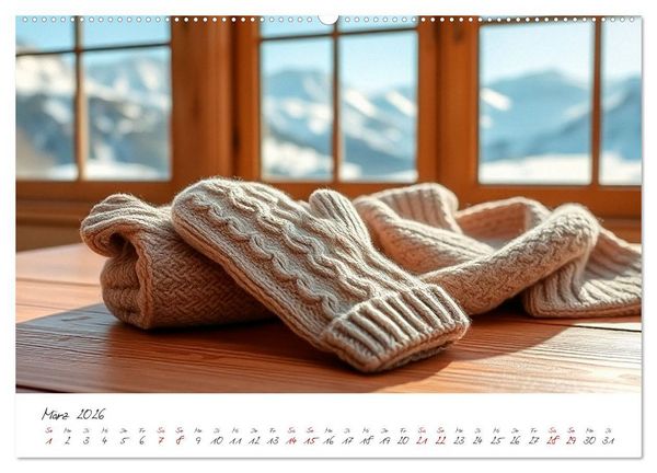 Produktbild: Wir lieben Wolle und Gem&uuml;tlichkeit (Wandkalender 2026 DIN A2 quer), CALVENDO Monatskalender