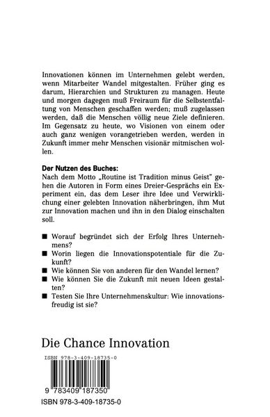 Produktbild: Die Chance Innovation