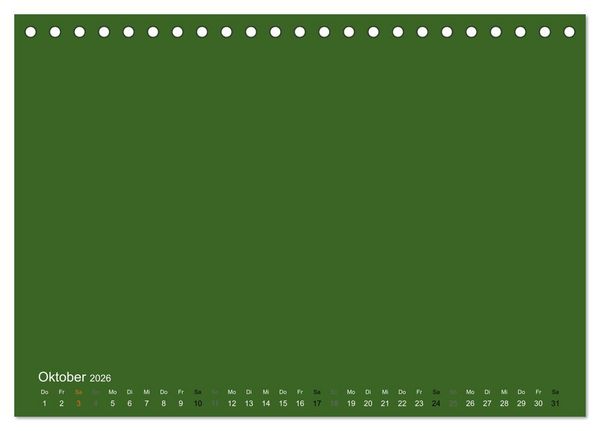 Produktbild: Bastelkalender - dunkel Gr&uuml;n (Tischkalender 2026 DIN A5 quer), CALVENDO Monatskalender