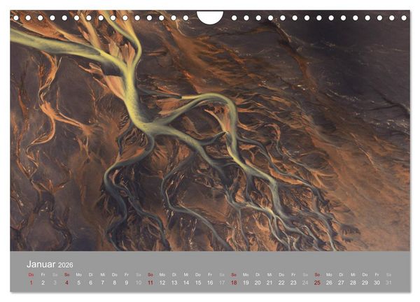 Produktbild: Naturkunst - Luftbilder (Wandkalender 2026 DIN A4 quer), CALVENDO Monatskalender