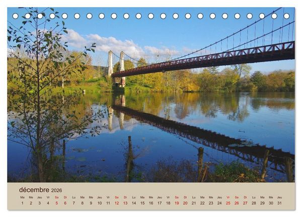Produktbild: Paysages de l'Yonne (Calendrier de bureau 2026 DIN A5 vertical), CALVENDO calendrier mensuel
