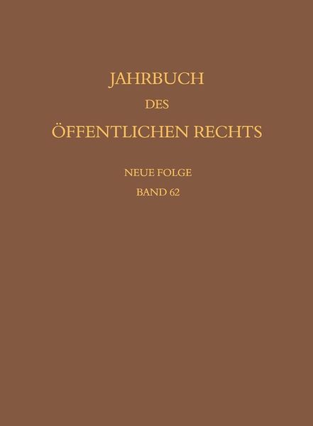 Produktbild: Jahrbuch des &ouml;ffentlichen Rechts der Gegenwart. Neue Folge