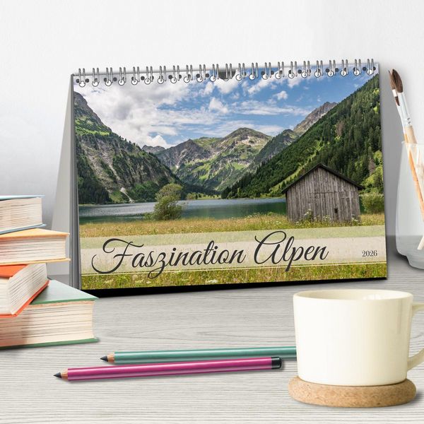 Produktbild: Faszination Alpen (Tischkalender 2026 DIN A5 quer), CALVENDO Monatskalender