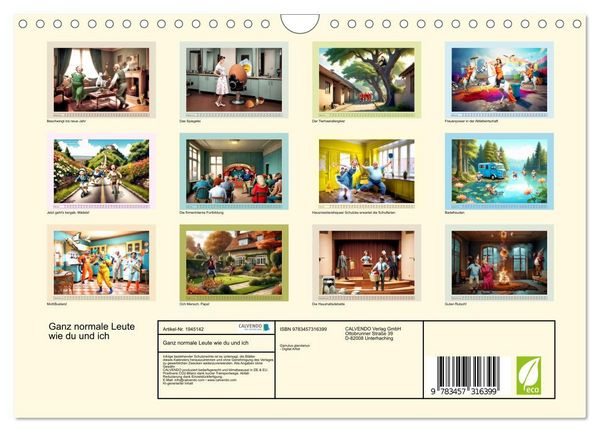 Produktbild: Ganz normale Leute wie du und ich (Wandkalender 2026 DIN A4 quer), CALVENDO Monatskalender