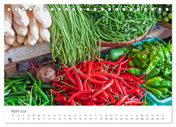 Produktbild: M&auml;rkte in S&uuml;dostasien (Tischkalender 2026 DIN A5 quer), CALVENDO Monatskalender