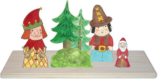 Produktbild: Kasper und der verschwundene Nikolaus. Erz&auml;hlschienen-Figurenset