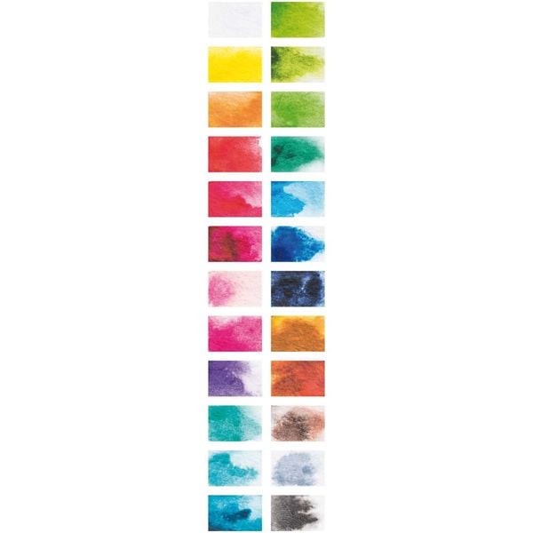 Produktbild: Aquarellfarben, 24 x 1/2 N&auml;pfchen