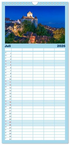Produktbild: Familienplaner 2026 - Ansichten vom Bodensee mit 5 Spalten (Wandkalender, 21 x 45 cm) CALVENDO