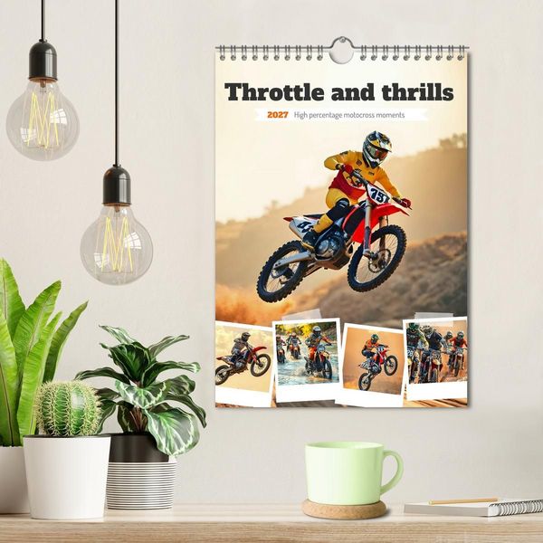 Produktbild: Throttle and thrills - High percentage motocross moments (Wall Calendar 2027 DIN A4 portrait), CALVENDO 12 Month Wall Calendar