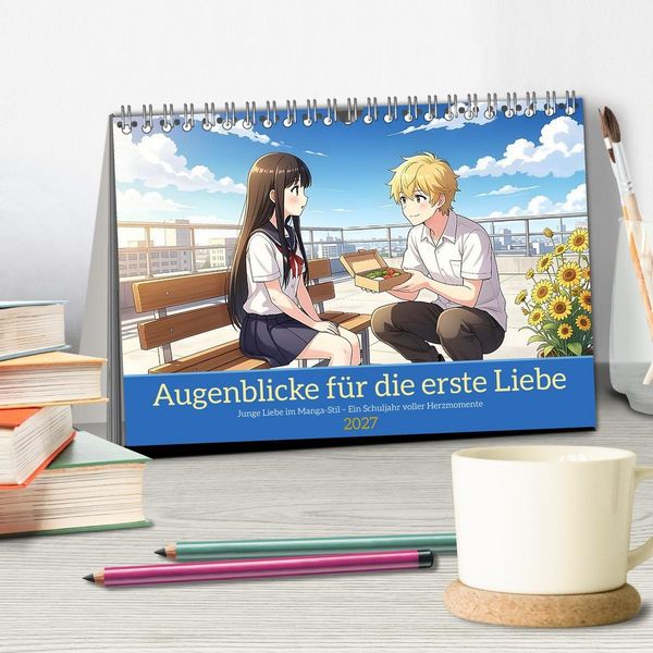 Produktbild: Augenblicke f&uuml;r die erste Liebe (Tischkalender 2027 DIN A5 quer), CALVENDO Monatskalender