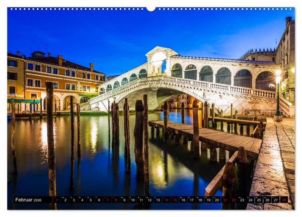 Produktbild: Venedig - Pal&auml;ste, Br&uuml;cken und Kan&auml;le (Wandkalender 2026 DIN A2 quer), CALVENDO Monatskalender