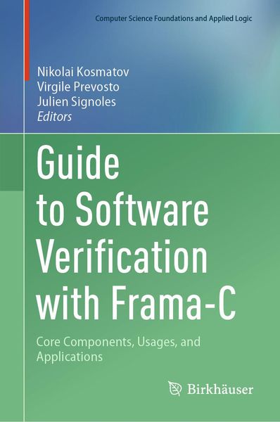 Produktbild: Guide to Software Verification with Frama-C