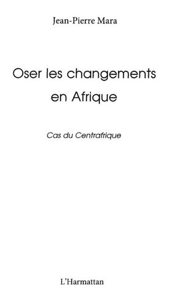 Produktbild: Oser les changements en afrique - cas du