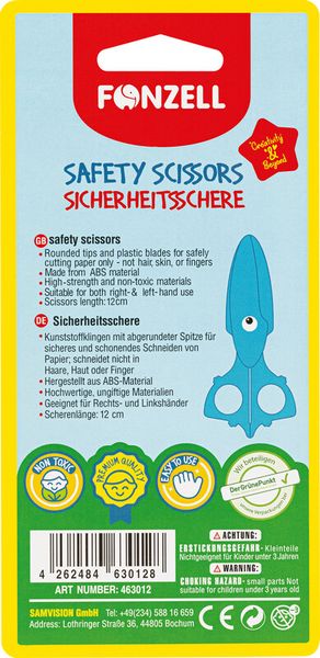 Produktbild: Sicherheitsschere Tintenf.blau