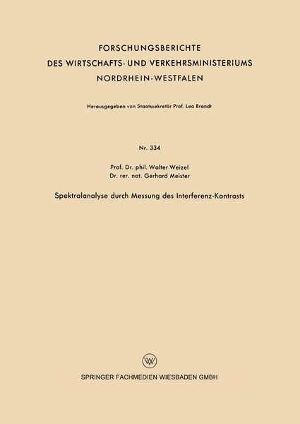 Produktbild: Spektralanalyse durch Messung des Interferenz-Kontrasts