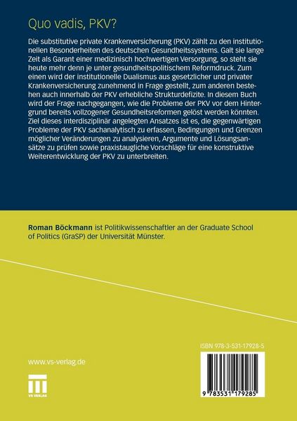 Produktbild: Quo vadis, PKV?