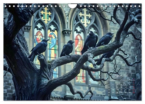 Produktbild: Schattenkuss - Tiere in den Armen der Nacht (Wandkalender 2026 DIN A4 quer), CALVENDO Monatskalender