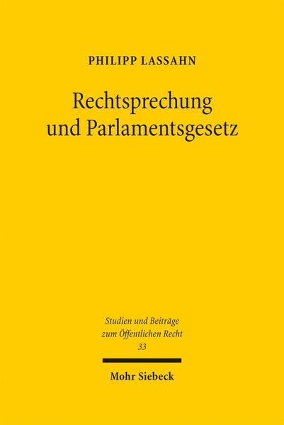 Produktbild: Rechtsprechung und Parlamentsgesetz