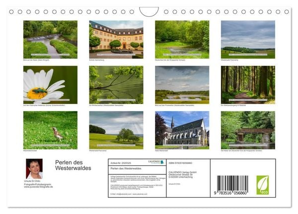Produktbild: Perlen des Westerwaldes (Wandkalender 2026 DIN A4 quer), CALVENDO Monatskalender