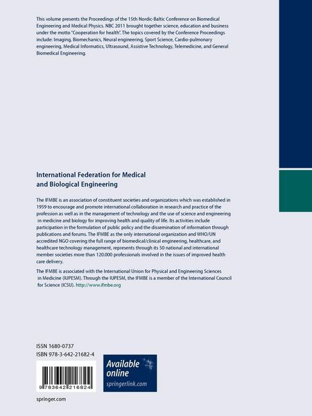 Produktbild: 15th Nordic-Baltic Conference on Biomedical Engineering and Medical Physics