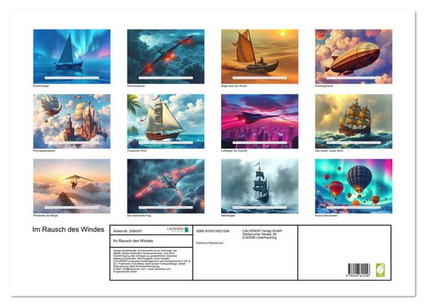 Produktbild: Im Rausch des Windes (Wandkalender 2026 DIN A2 quer), CALVENDO Monatskalender