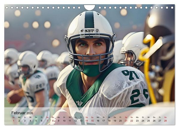 Produktbild: American Football - im Team zum Sieg (Wandkalender 2026 DIN A4 quer), CALVENDO Monatskalender