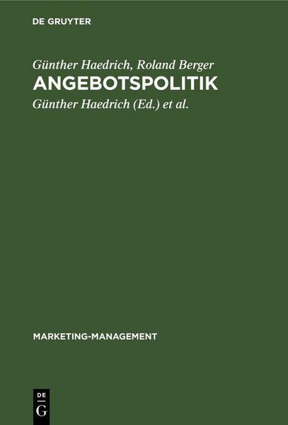 Produktbild: Angebotspolitik