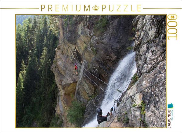 Produktbild: CALVENDO Puzzle AT-&Ouml;tztal, Klettersteig Lehner Wasserfall | 1000 Teile Lege-Gr&ouml;&szlig;e 64x48cm Foto-Puzzle f&uuml;r gl&uuml;ckliche Stunden