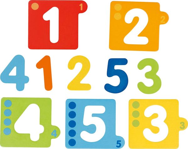 Produktbild: Goki 57410 - Schichtenpuzzle Zahlen, 10-teilig, Holz