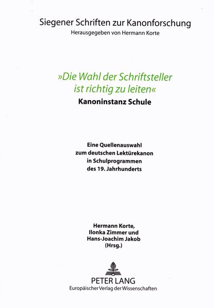 Produktbild: 'Die Wahl der Schriftsteller ist richtig zu leiten'