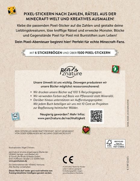 Produktbild: Pixel-Sticker f&uuml;r Minecrafter