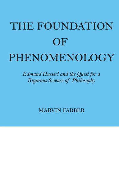 Produktbild: The Foundation of Phenomenology