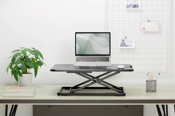 Produktbild: Digitus DA-90445 Sitz-Steh-Schreibtischaufsatz H&ouml;hen-Bereich: 45 bis 405mm Schwarz