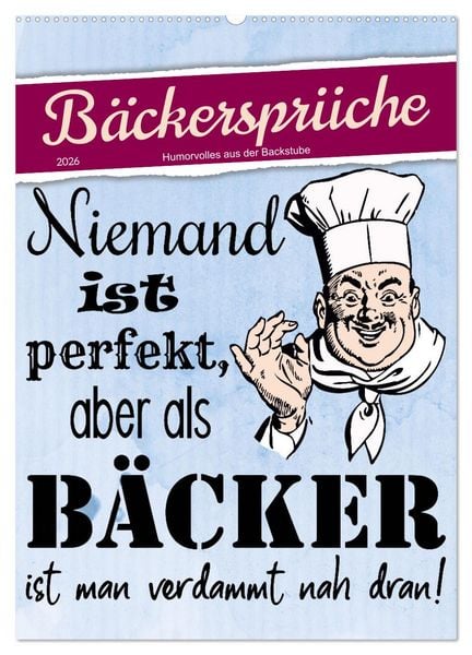 Produktbild: B&auml;ckerspr&uuml;che (Wandkalender 2026 DIN A2 hoch), CALVENDO Monatskalender