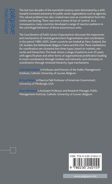 Produktbild: The Coordination of Public Sector Organizations