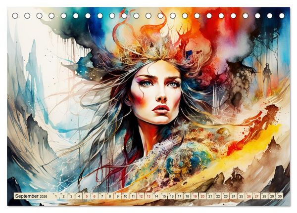 Produktbild: Wilde Ladys (Tischkalender 2026 DIN A5 quer), CALVENDO Monatskalender