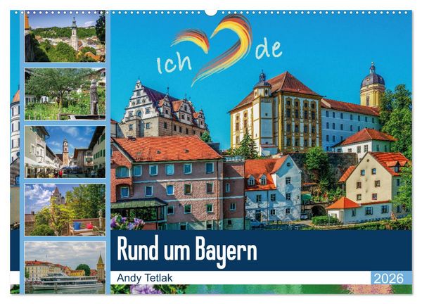 Produktbild: Rund um Bayern (Wandkalender 2026 DIN A2 quer), CALVENDO Monatskalender