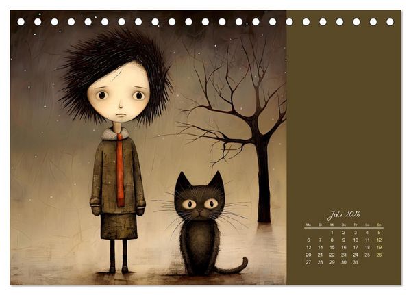 Produktbild: Die Katze - mein Freund (Tischkalender 2026 DIN A5 quer), CALVENDO Monatskalender