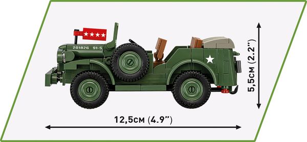 Produktbild: COBI Historical Collection 3111 - Dodge WC-56 Command Car, Bausatz 1:35, 208 Klemmbausteine/2 Spielfiguren