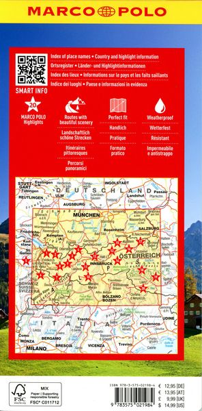 Produktbild: MARCO POLO Reisekarte &Ouml;sterreich 03 Vorarlberg, Tirol 1:200.000