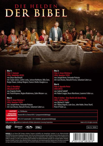 Produktbild: Die Helden der Bibel [4 DVDs]