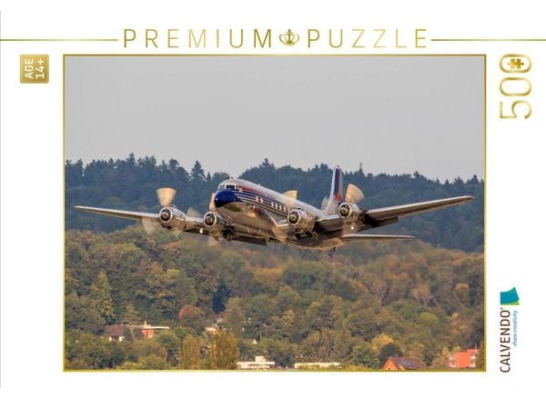 CALVENDO Puzzle Red Bull Douglas DC-6 Zürich, Switzerland | 500 Teile Lege-Größe 48 × 36 cm Foto-Puzzle für Erwachsene