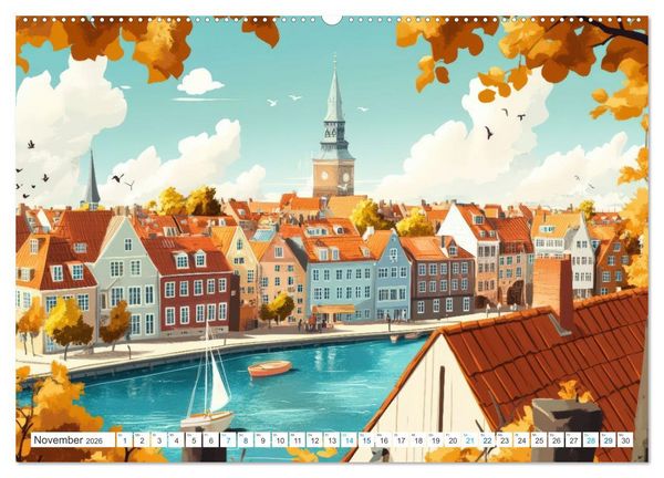 Produktbild: Europas Charme (hochwertiger Premium Wandkalender 2026 DIN A2 quer), Kunstdruck in Hochglanz